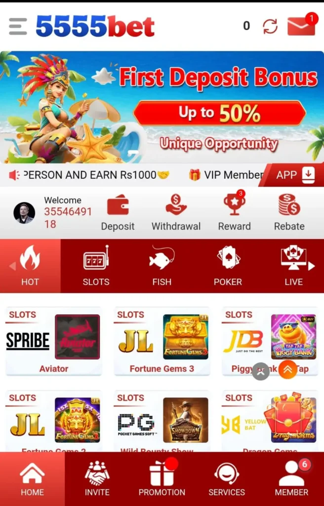 5555bet game download